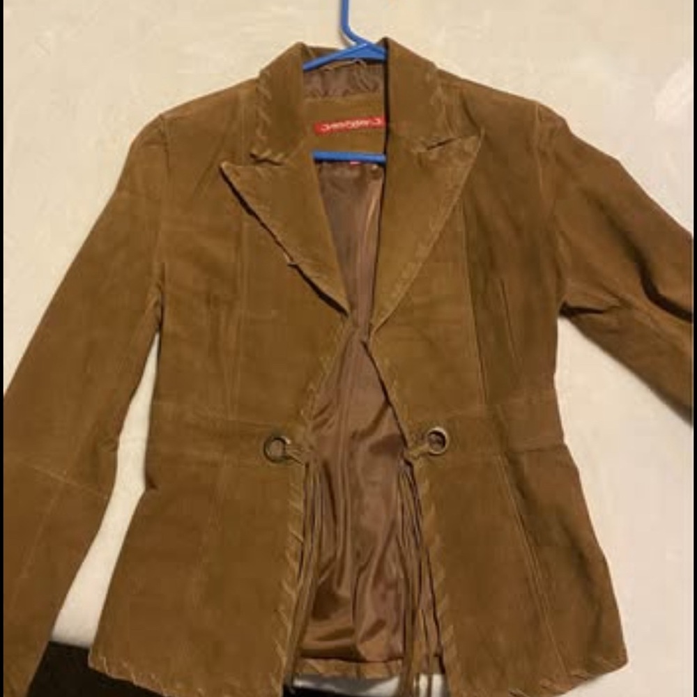 Vintage Jennifer J Real Leather Brown Jacket Size Large